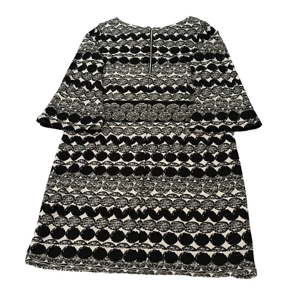 ILE New York Long Sleeve Shift Dress, Size 12, Black & Winter White - Picture 3 of 10